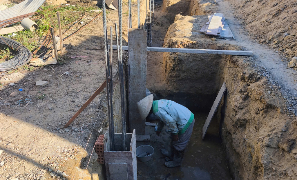 thi công phần thô nhà phố Quảng Ngãi đào móng lắp thép thi công phần thô nhà phố Quảng Ngãi đào móng lắp thép